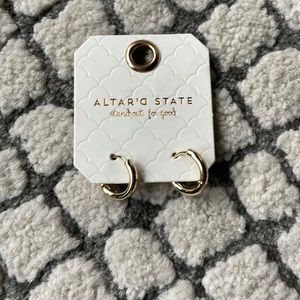 Altered State gold small hoop earrings